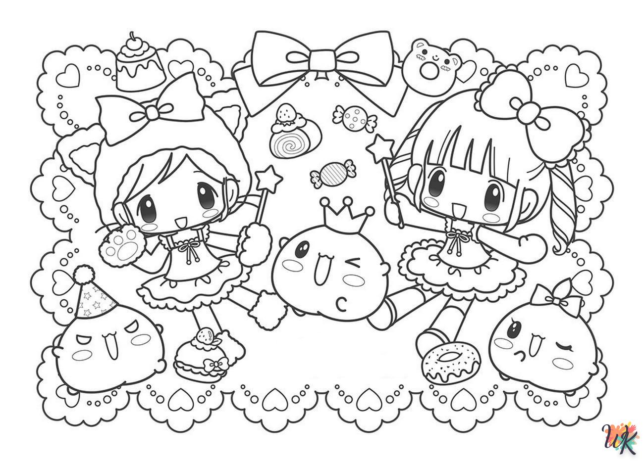 coloriage Kawaii  à colorier en ligne gratuit 1