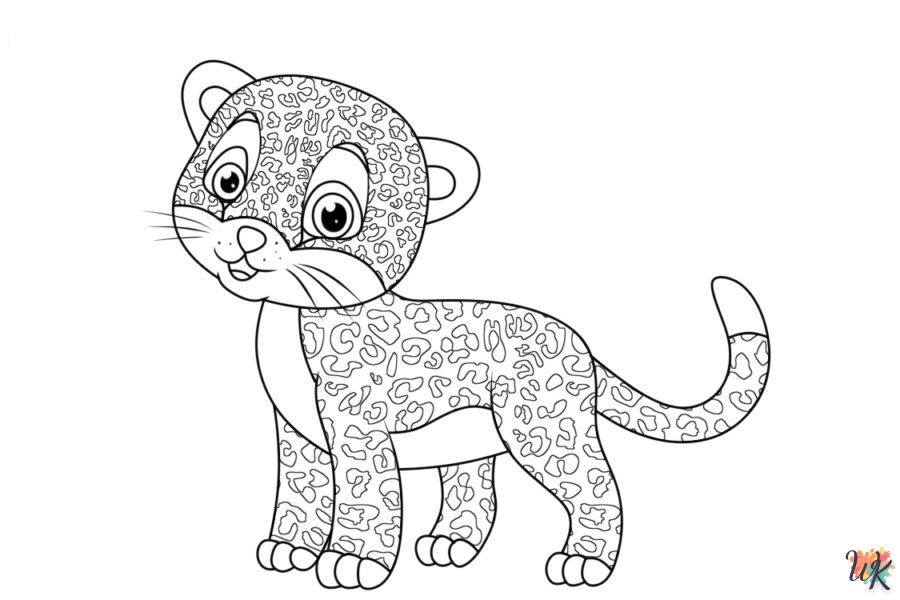 coloriage Léopard  enfant à imprimer gratuit