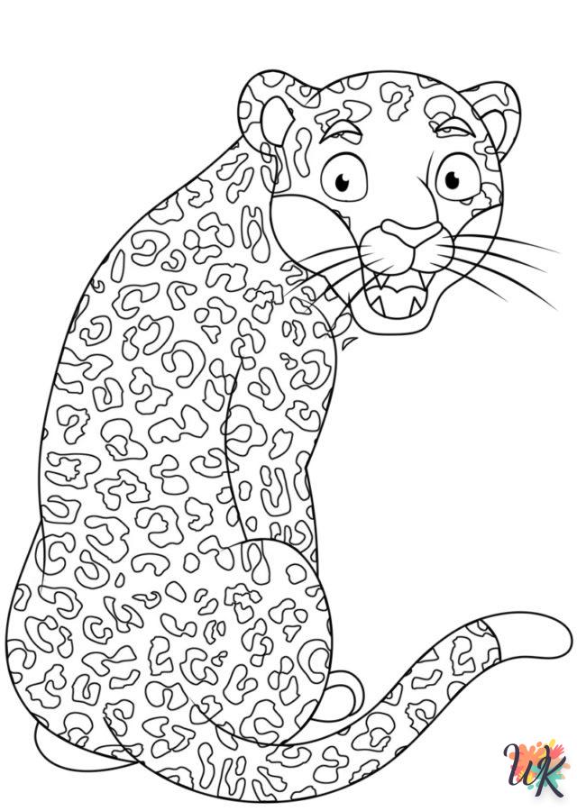 coloriage Léopard  à imprimer gratuitement