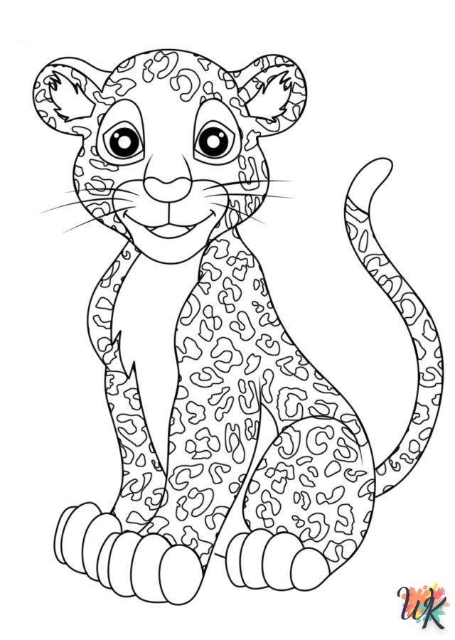 coloriage Léopard  pour enfants a imprimer