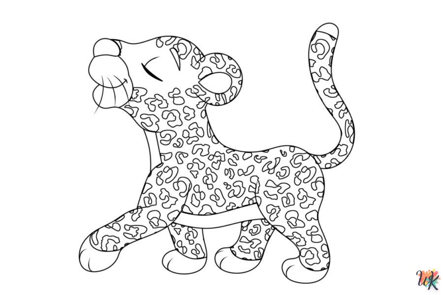 coloriage Léopard  pour enfants a imprimer 1