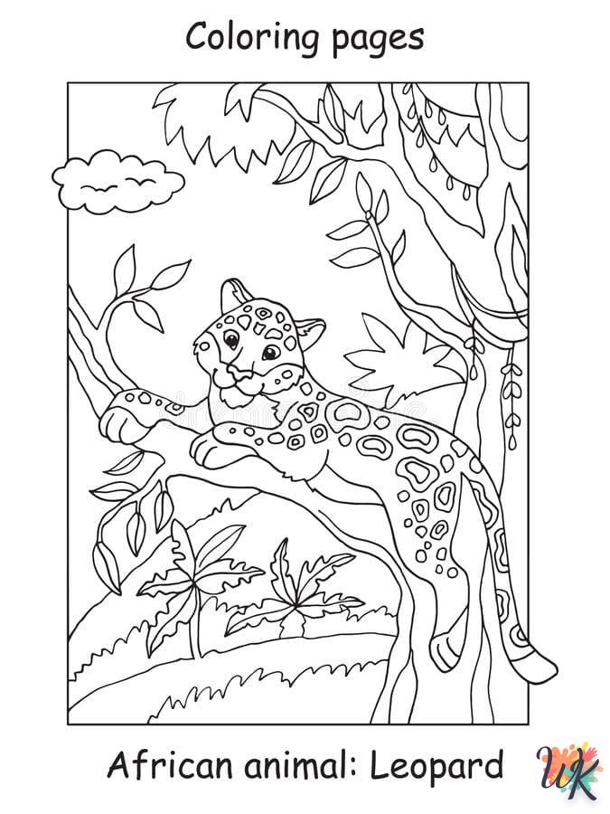 coloriage Léopard  en ligne adulte gratuit