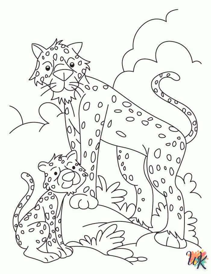 coloriage Léopard  a imprimer enfant 6 ans