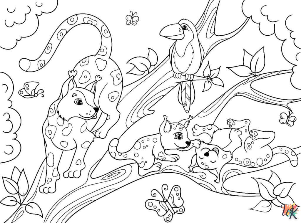 coloriage Léopard  à imprimer pour enfant de 3 ans