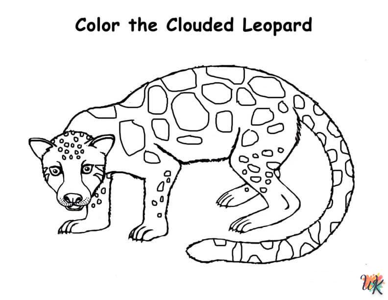 coloriage Léopard  à imprimer gratuit