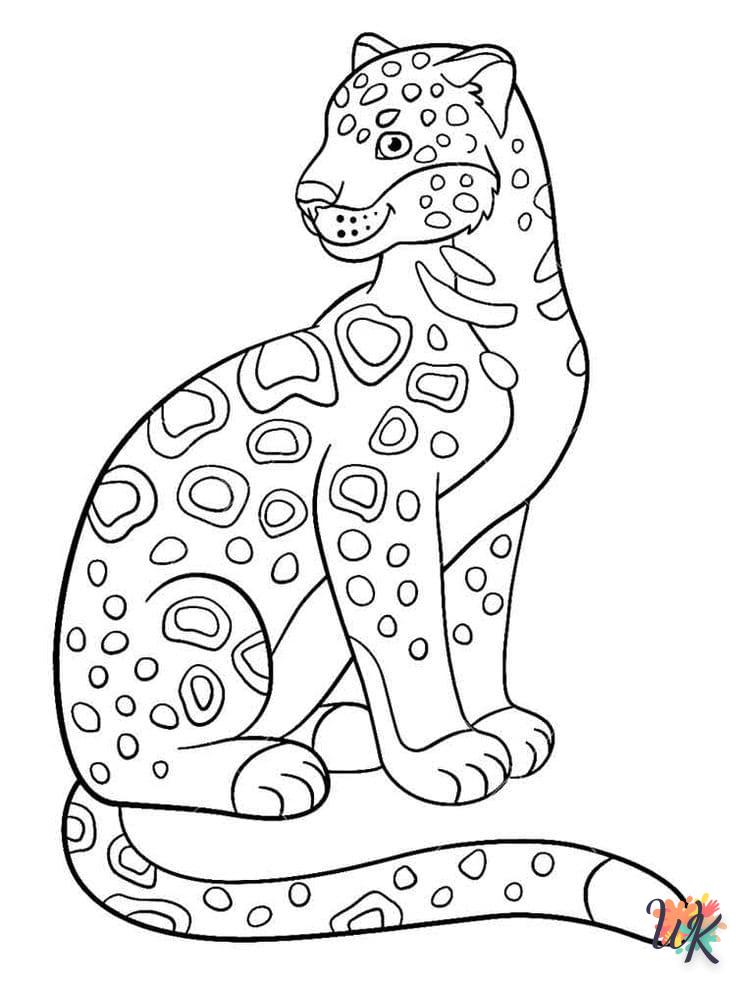 coloriage Léopard  enfant 3 ans a imprimer 1