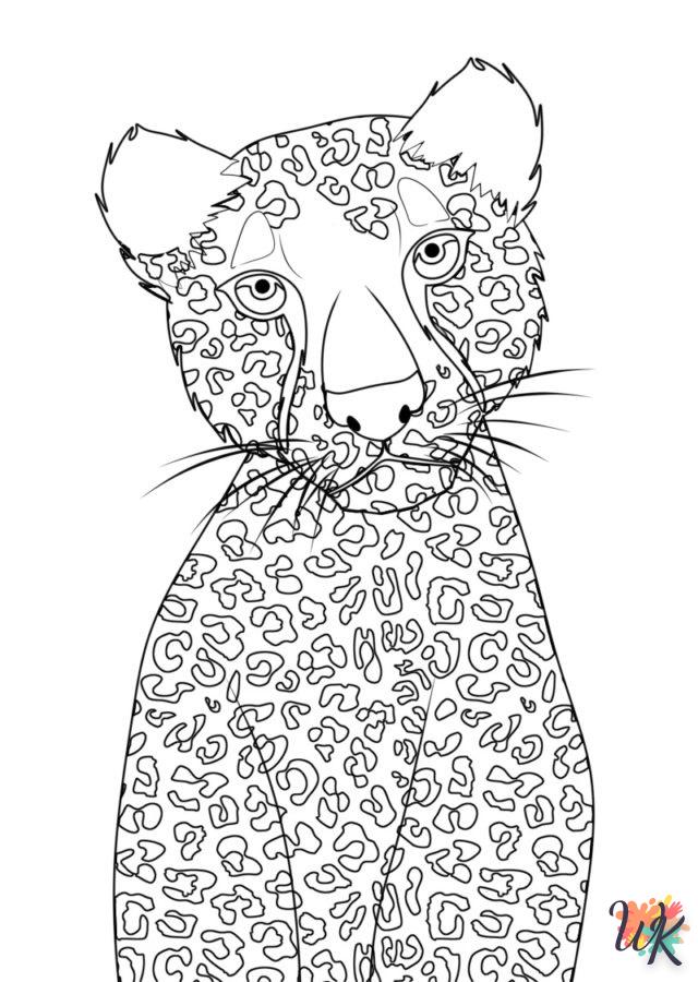 coloriage Léopard  enfant 5 ans à imprimer