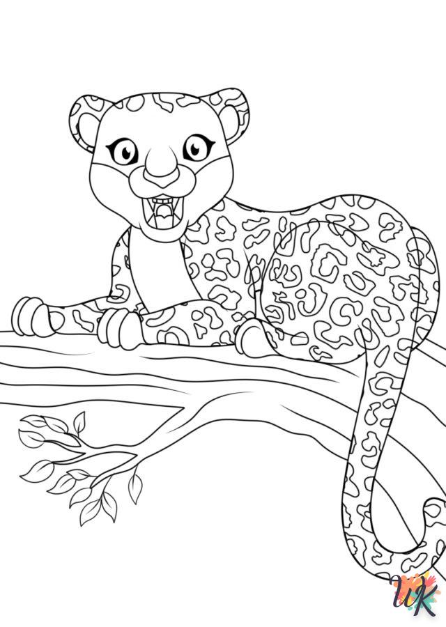 coloriage Léopard  pour primaire 3