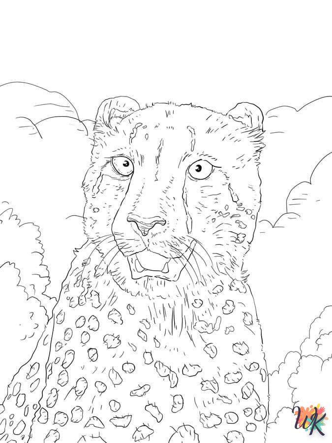 coloriage Léopard  bebe à imprimer