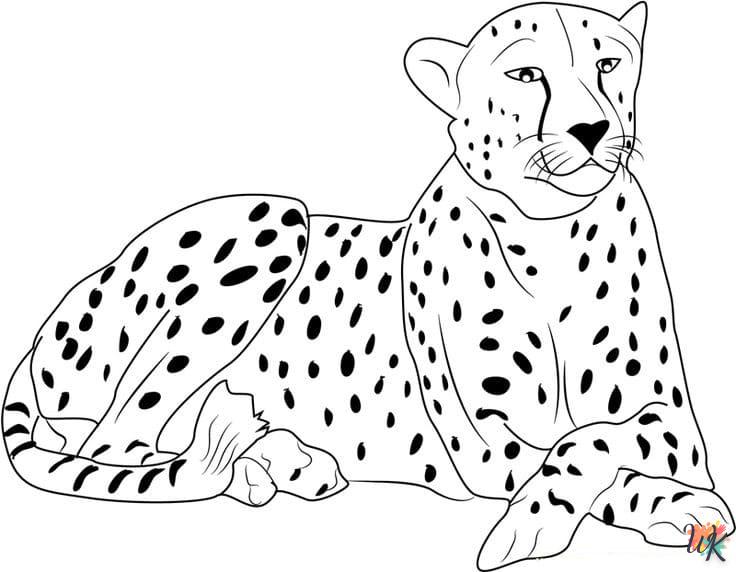 coloriage Léopard  à imprimer pdf