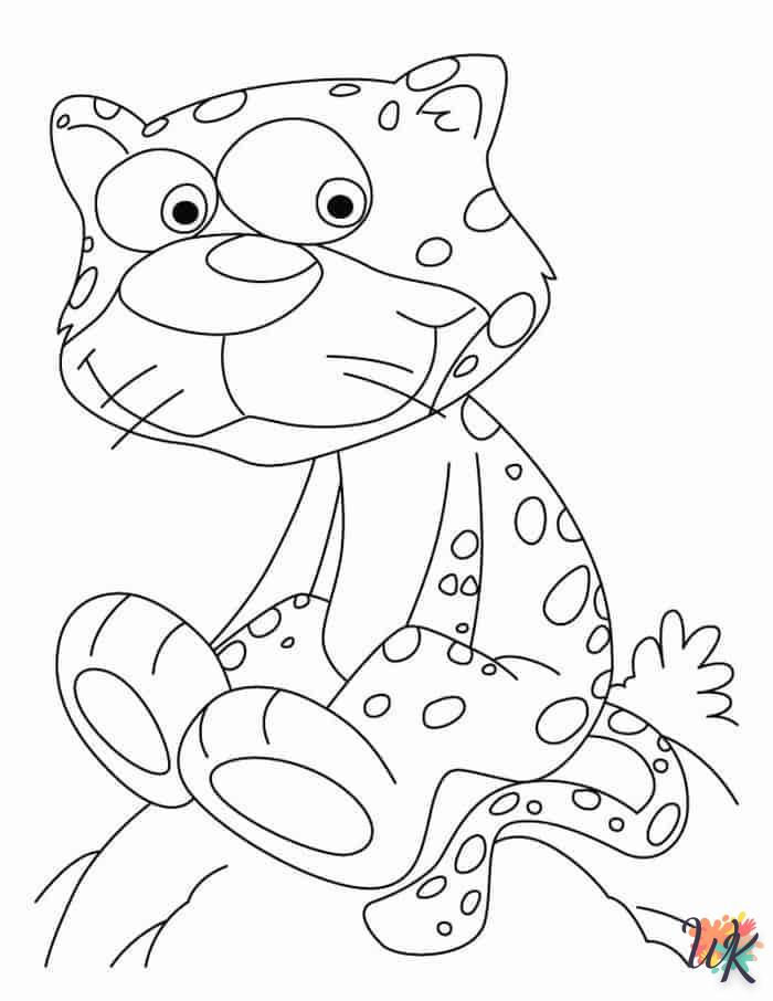 coloriage Léopard  à imprimer pour enfant de 8 ans