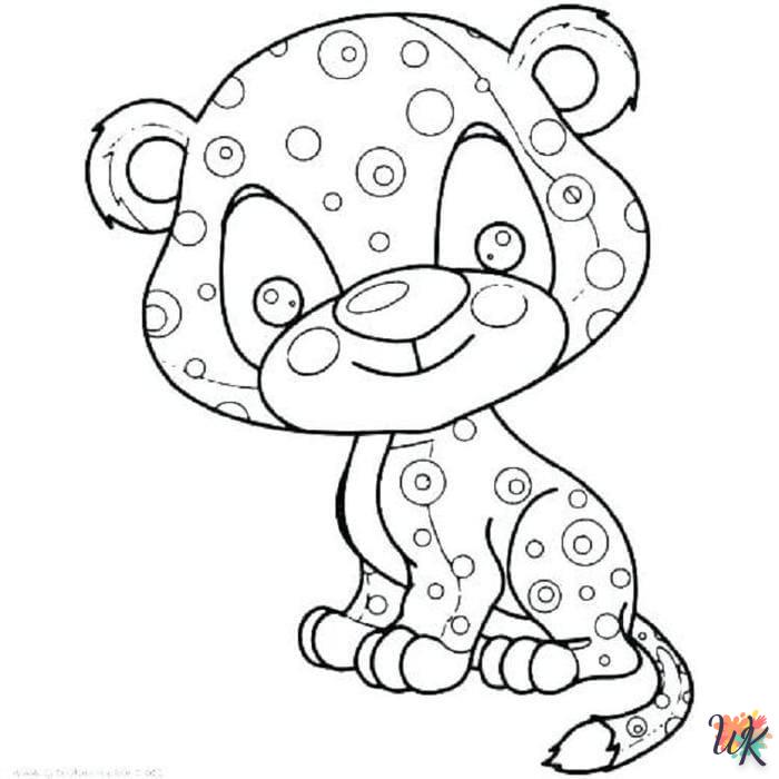 coloriage Léopard  de pour enfants