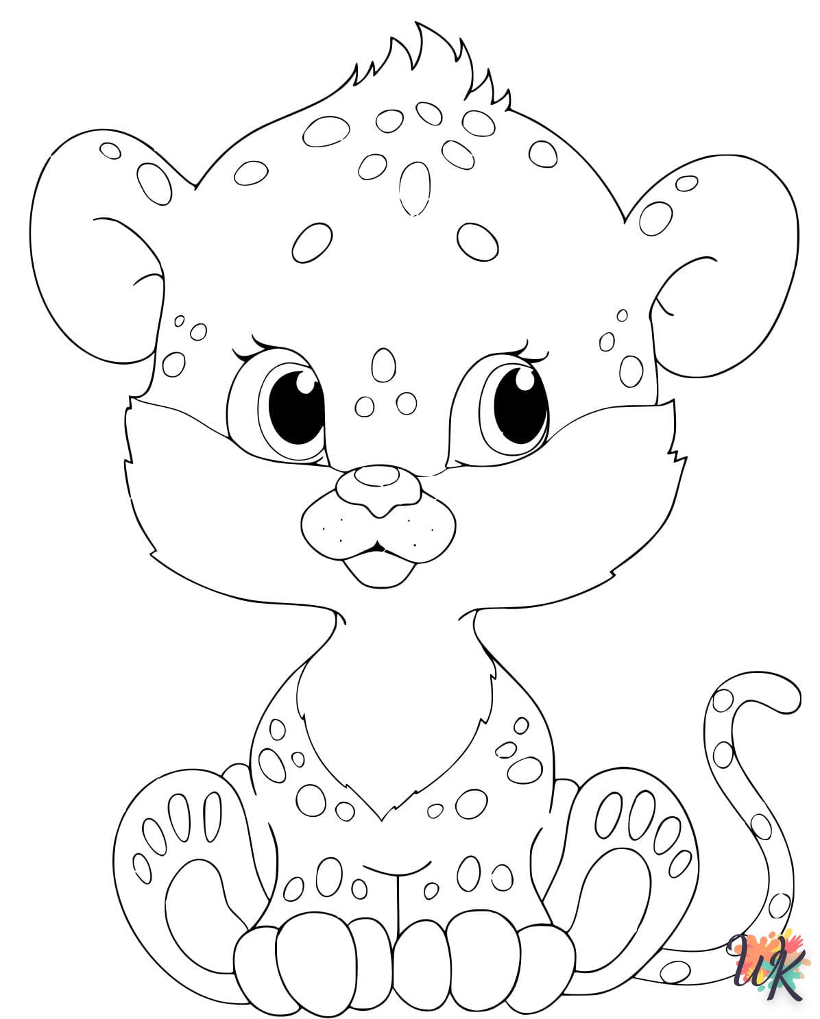 coloriage Léopard  en ligne pour bebe de 2 ans