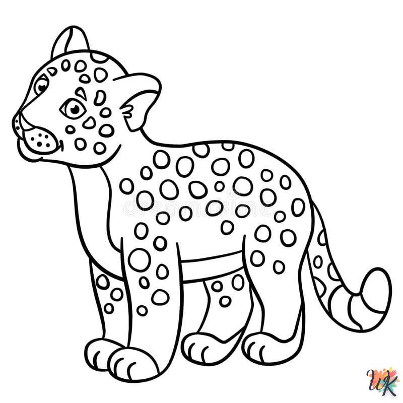 coloriage Léopard  enfant à imprimer gratuit