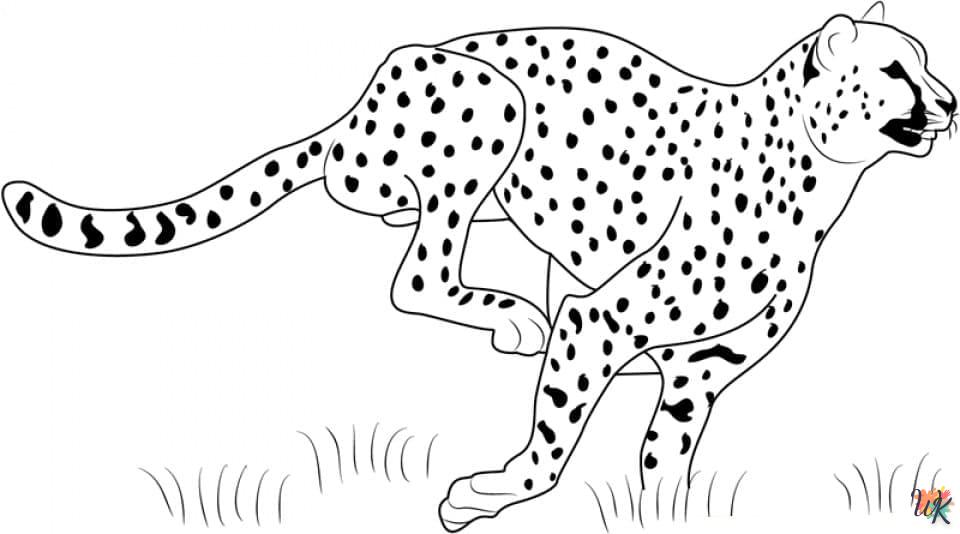 coloriage Léopard  bebe animaux a imprimer gratuit