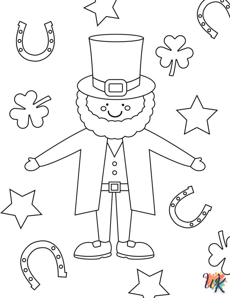 coloriage Leprechaun  enfant 4 ans a imprimer