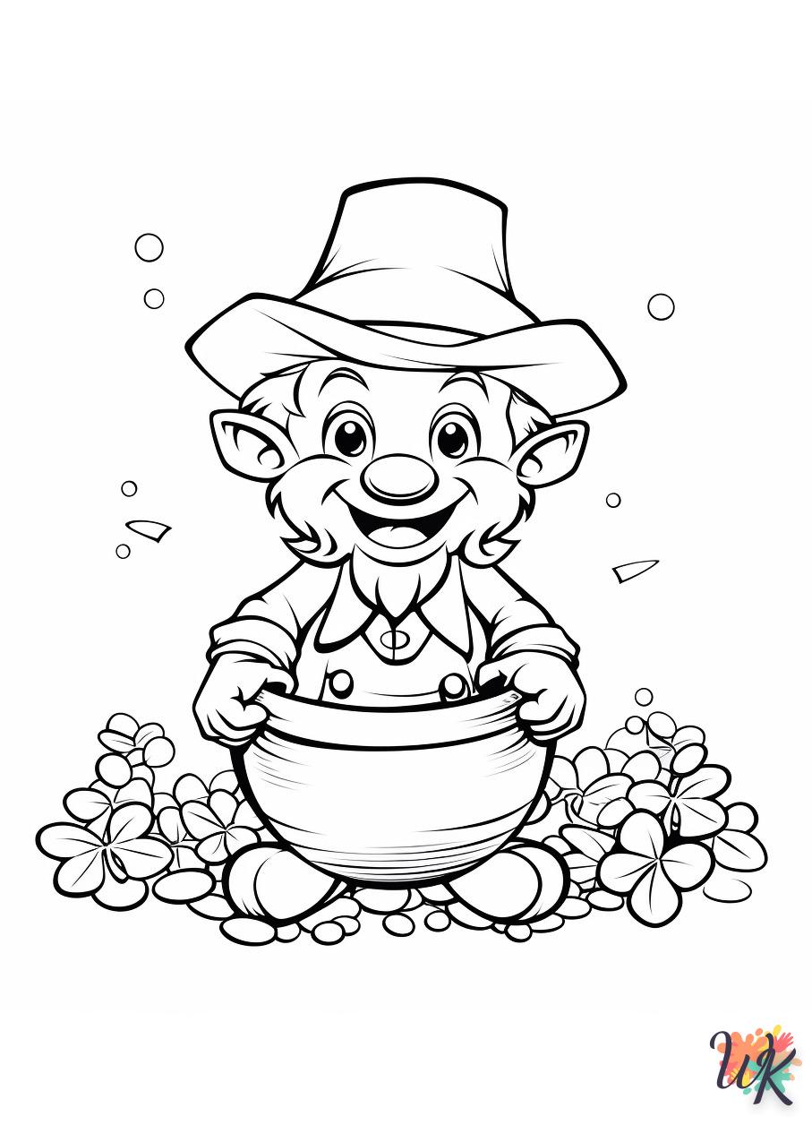 coloriage Leprechaun  automne en ligne gratuit à imprimer 1