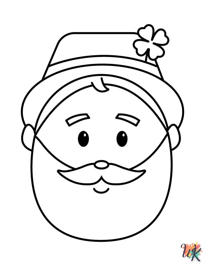 coloriage Leprechaun  de noël gratuit à imprimer en ligne