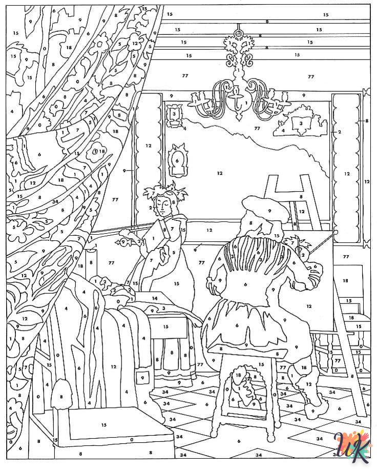 Magic coloring page to print for 10 year olds