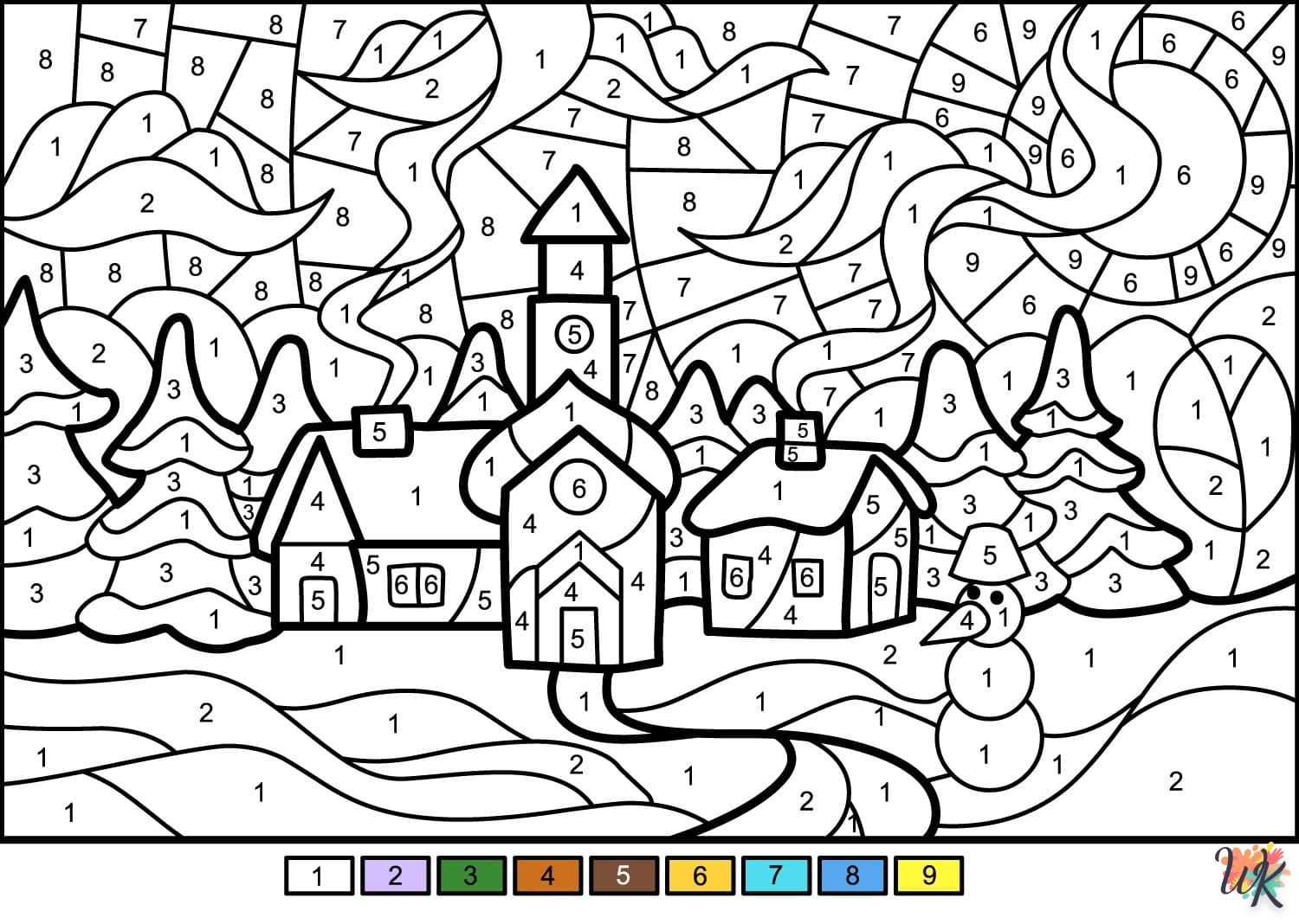 Magic coloring page for children to print
