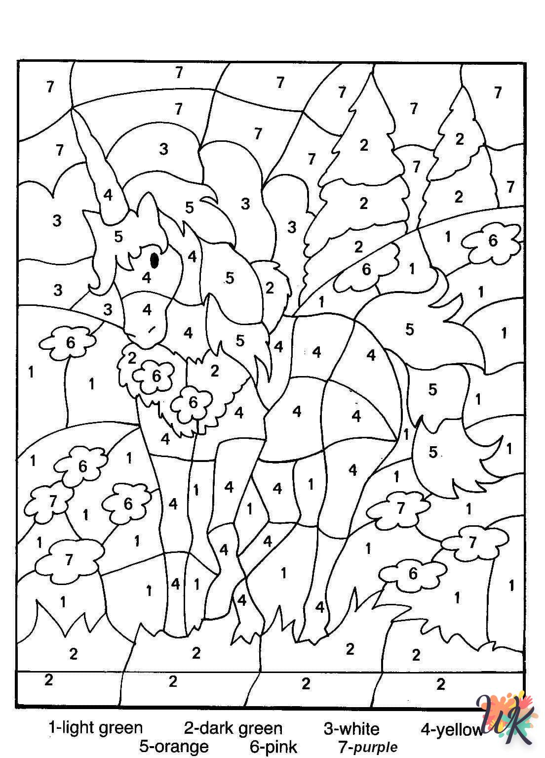 Magical coloring page for children aged 4 to print