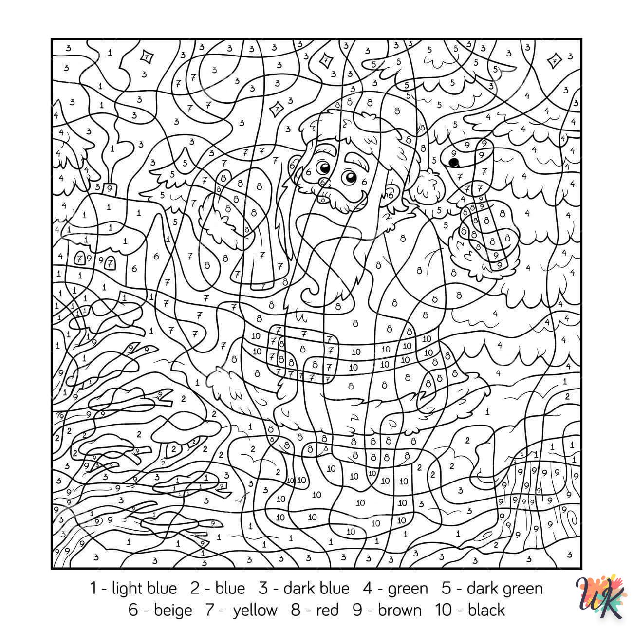 Magic coloring page for children to print