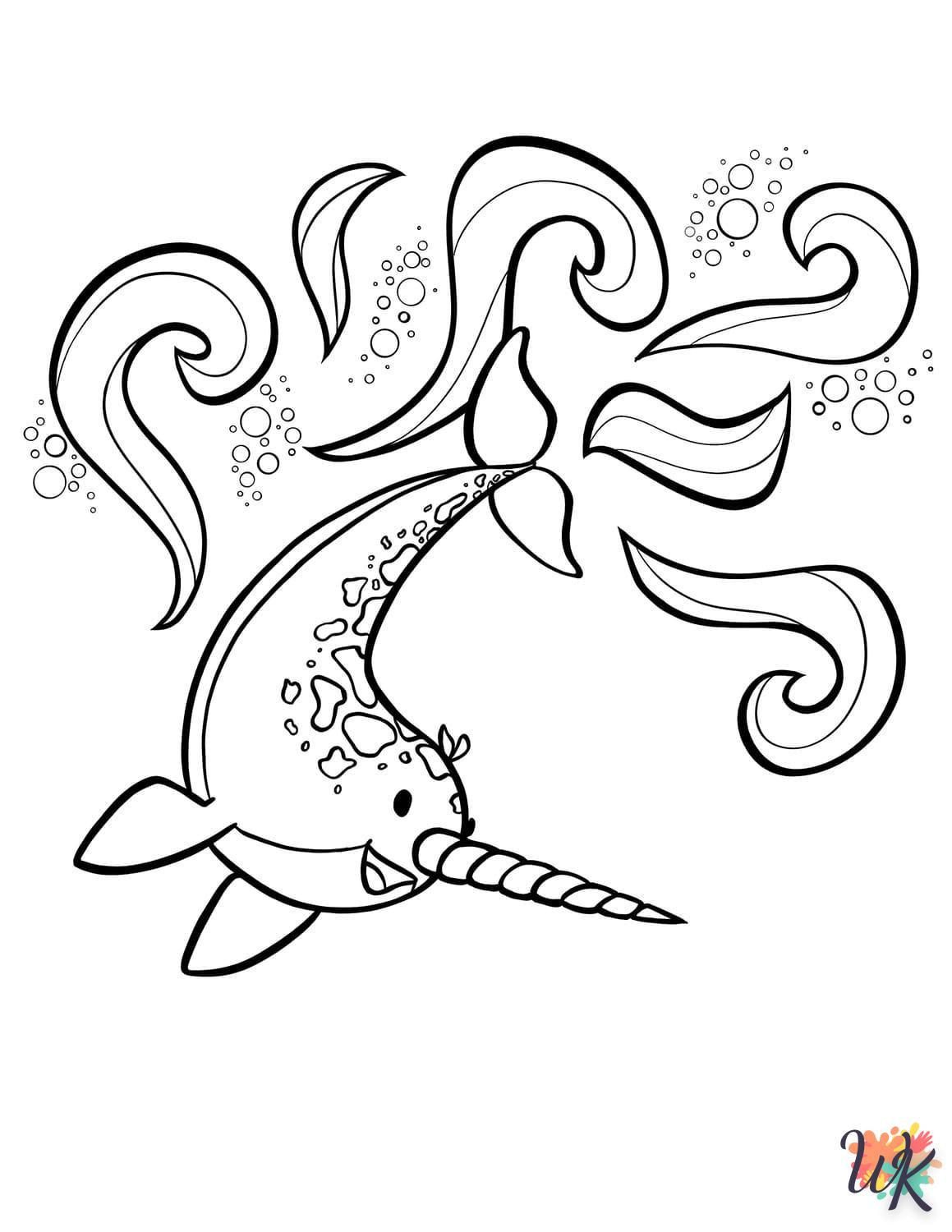 coloriage Narval  en ligne 1