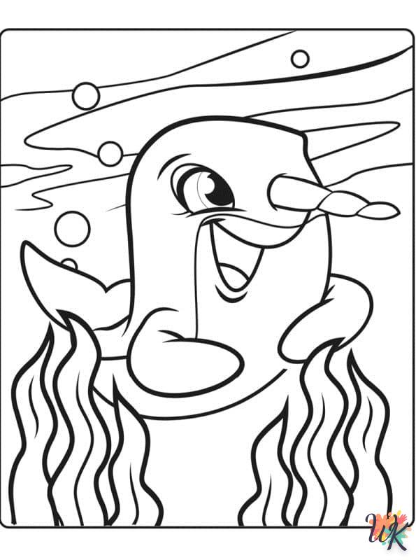 coloriage Narval  en ligne gratuit