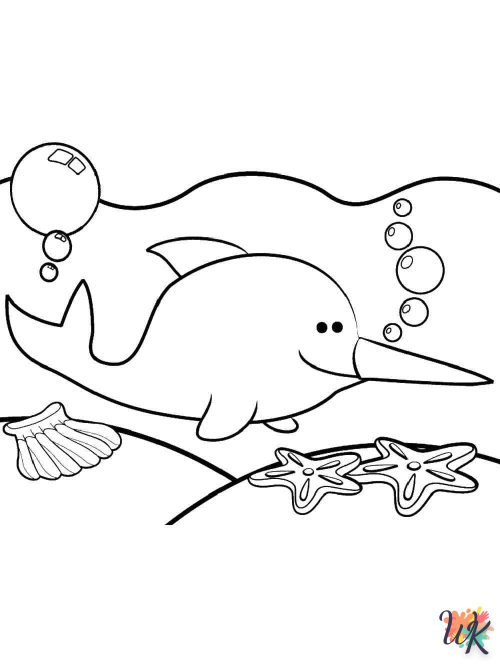 coloriage Narval  pour enfant a imprimer