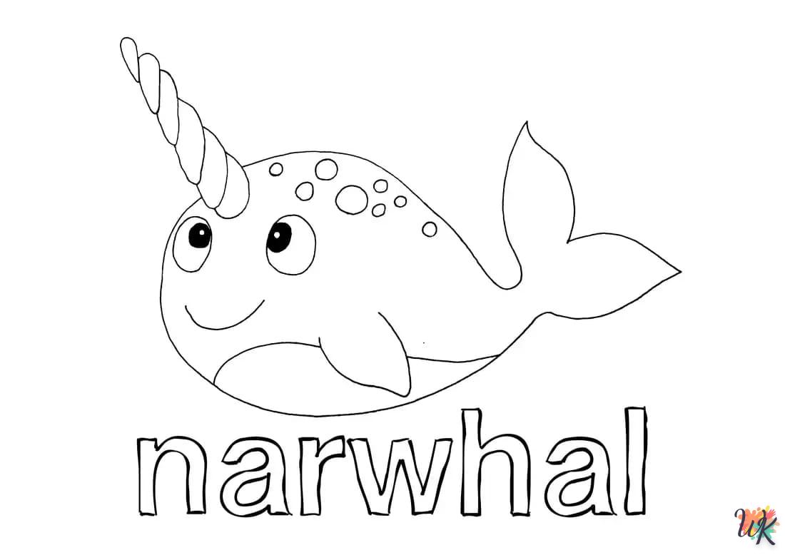 image pour coloriage Narval  enfant