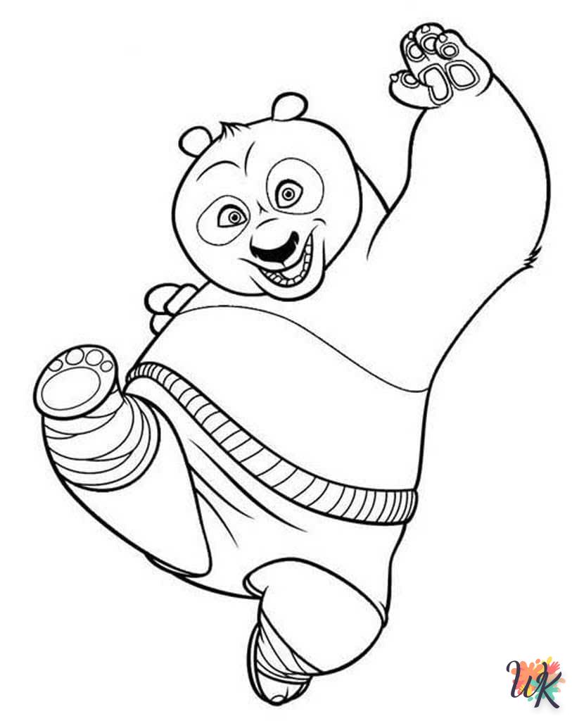 coloriage Panda  à imprimer pour enfant de 8 ans