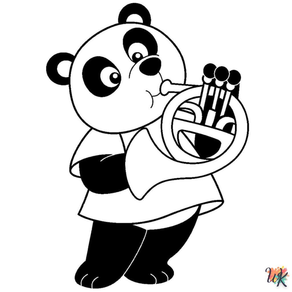 image de coloriage Panda  pour enfant