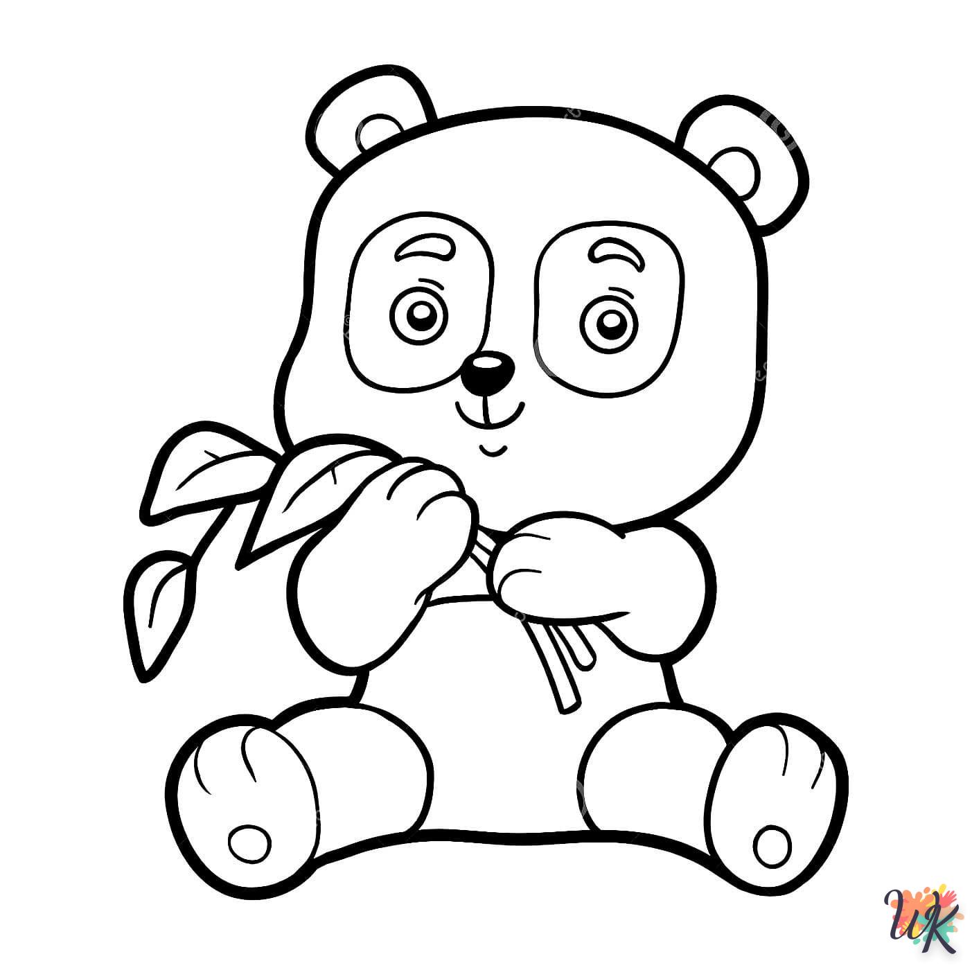 coloriage Panda  à imprimer pour enfant de 7 ans