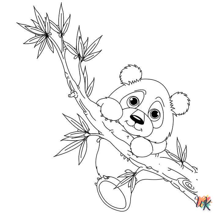 coloriage Panda  enfant à imprimer pdf