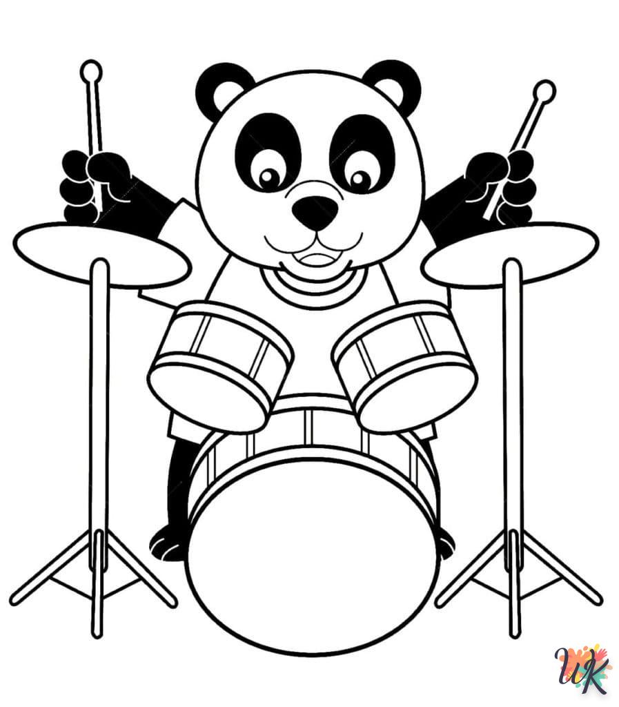 coloriage Panda  pour enfant de 8 ans