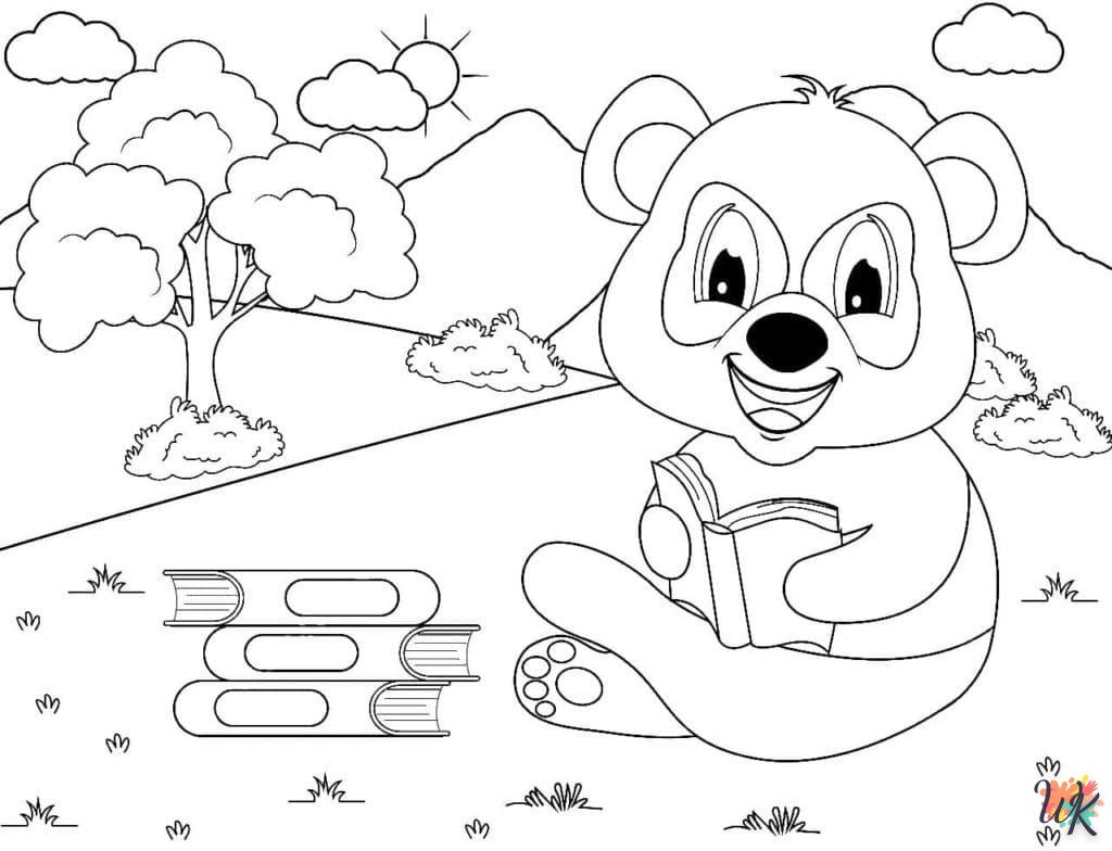 coloriage Panda  gratuit pour enfants 1
