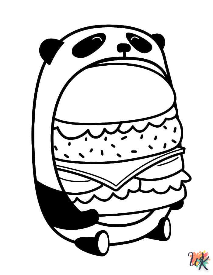 coloriage Panda  licorne en ligne gratuit à imprimer
