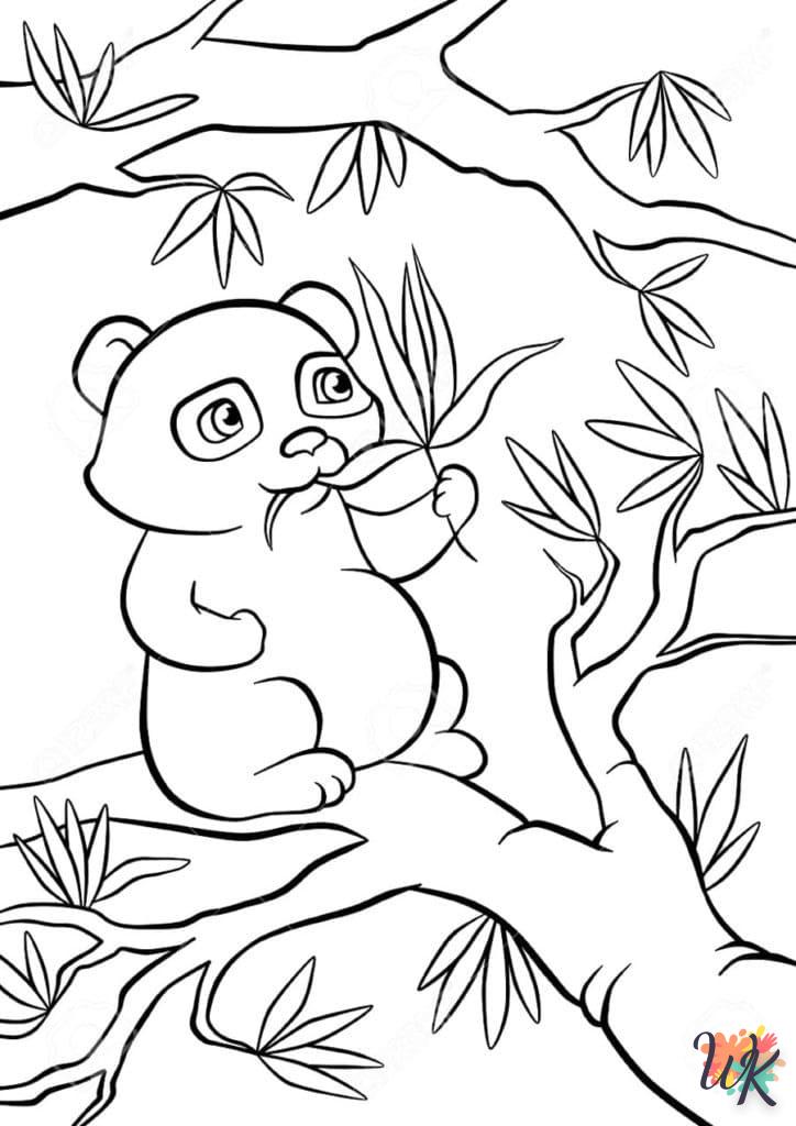 coloriage Panda  automne en ligne gratuit à imprimer 1