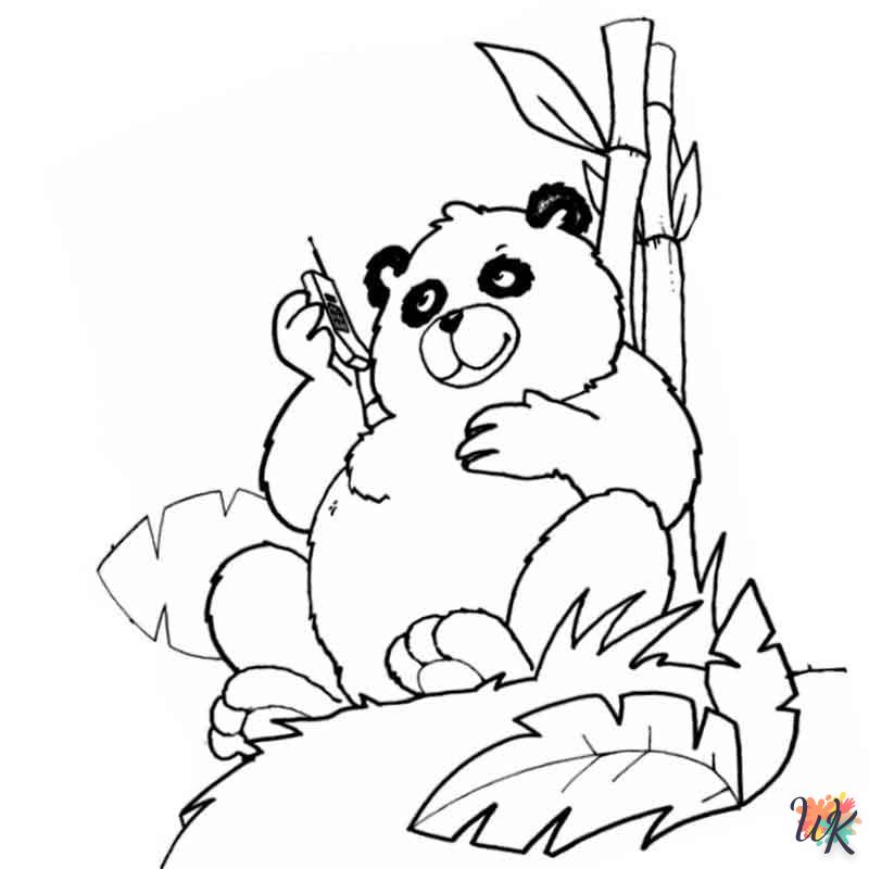 coloriage Panda  en ligne avengers gratuit 1