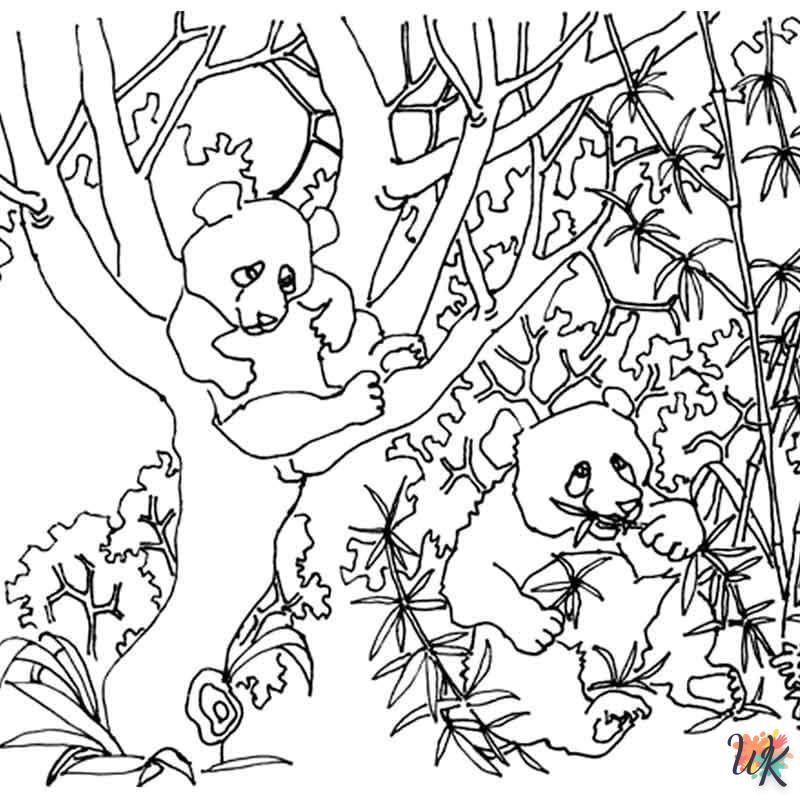 coloriage Panda  bebe à imprimer