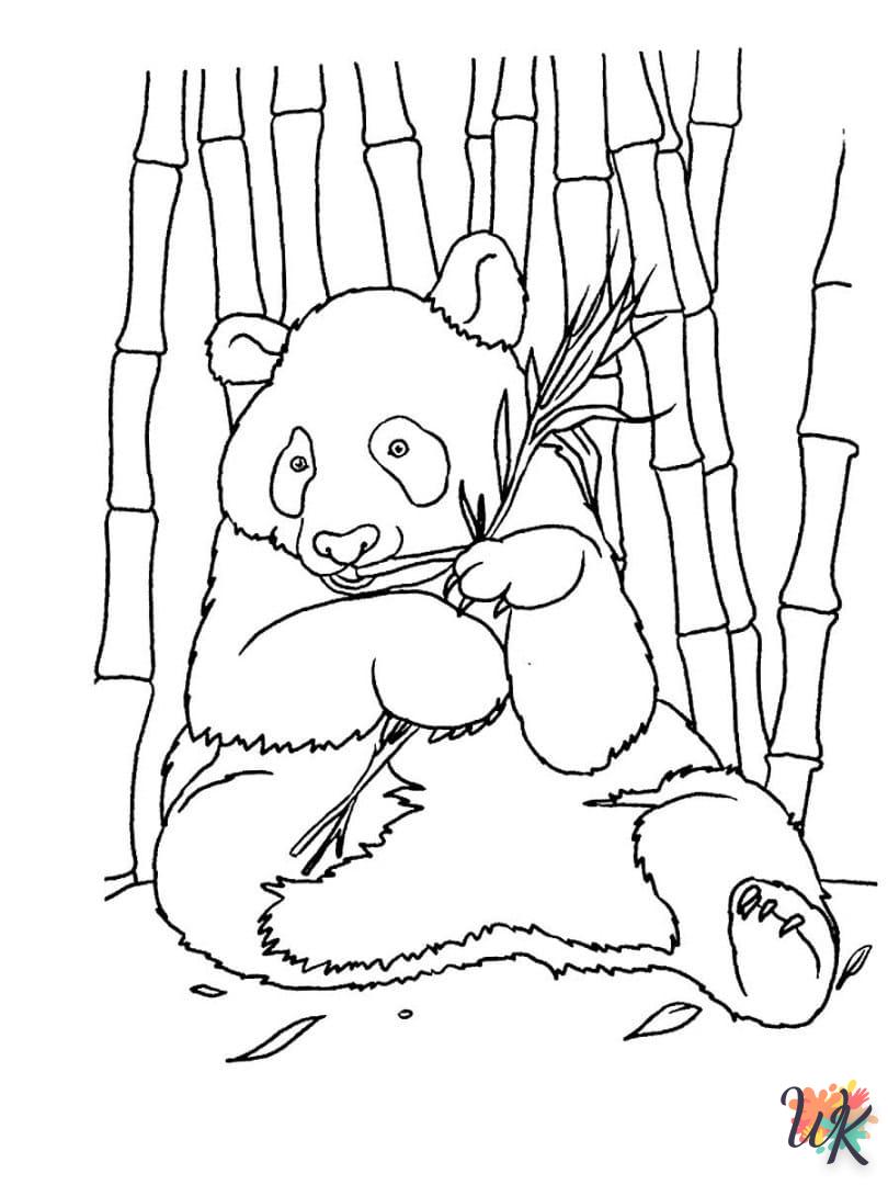 coloriage Panda  et découpage à imprimer 1