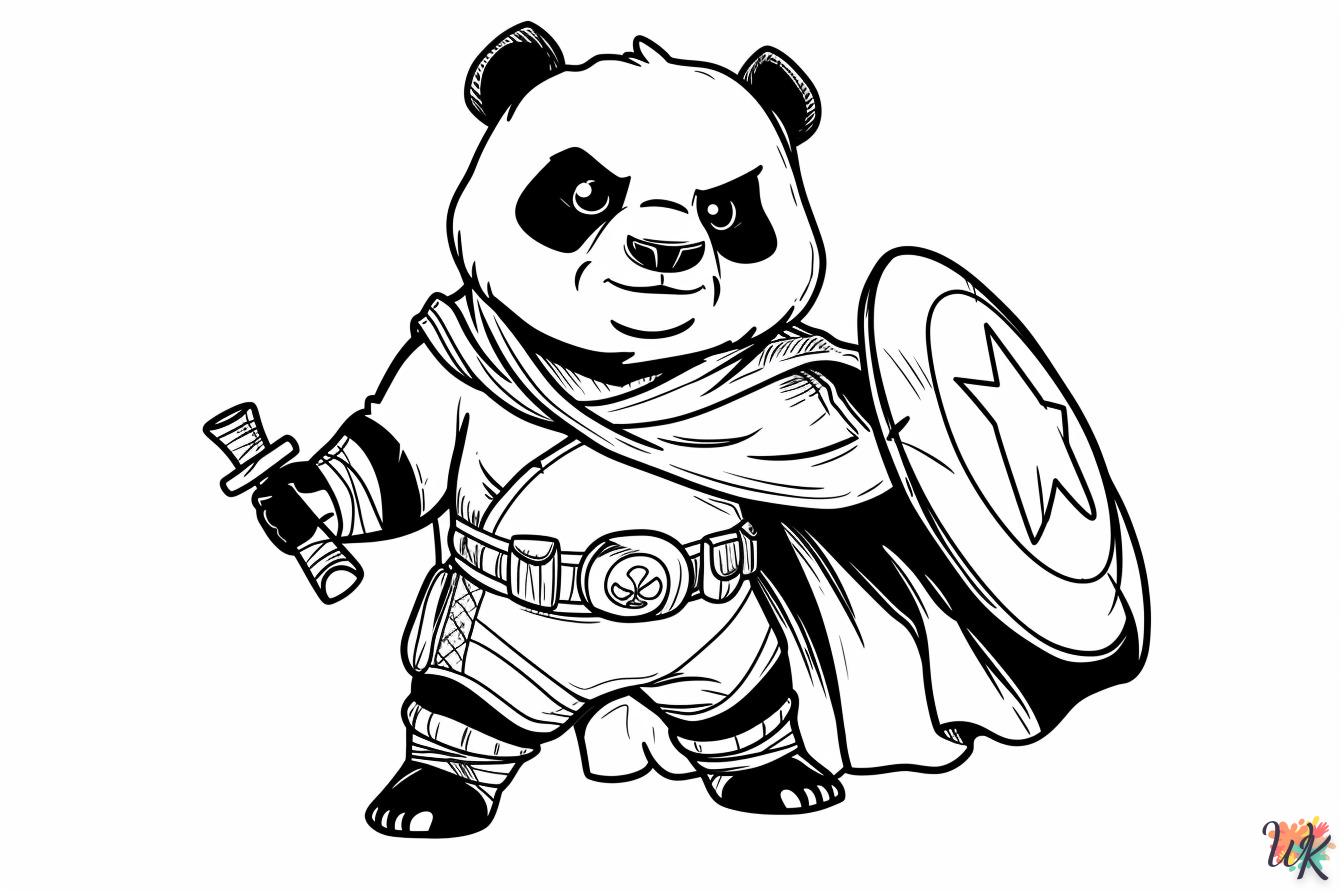 coloriage Panda  à imprimer a4
