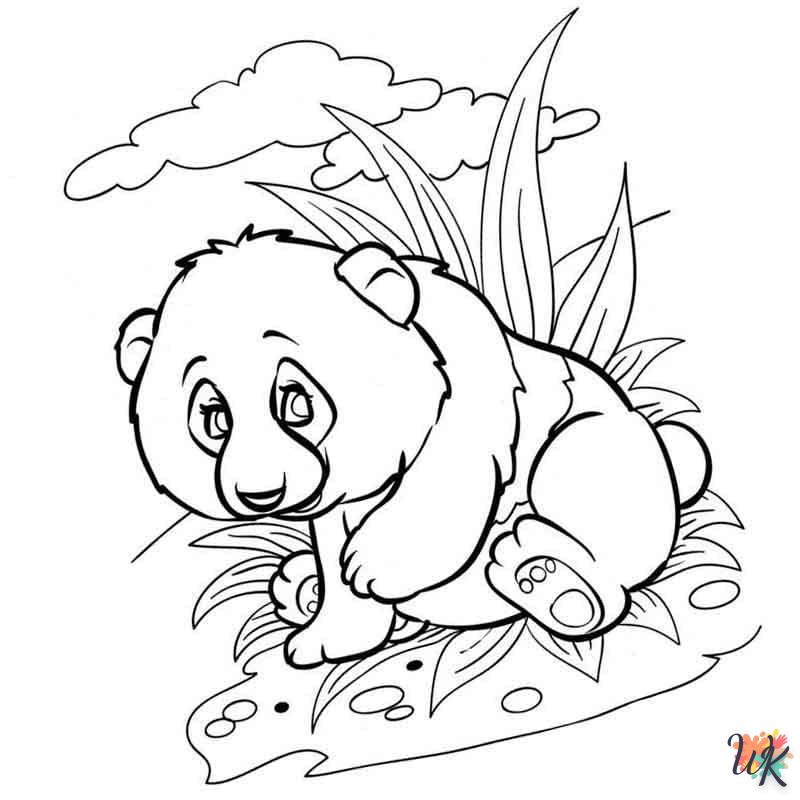 coloriage Panda  enfant 6 ans à imprimer 1