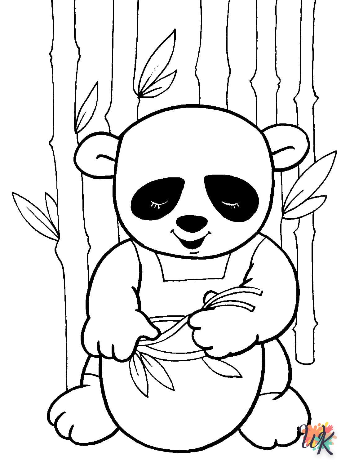 coloriage Panda  gratuit pour enfants 2