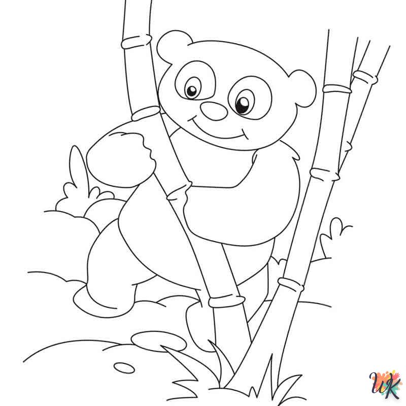 coloriage Panda  a imprimer pour enfant de 4 ans