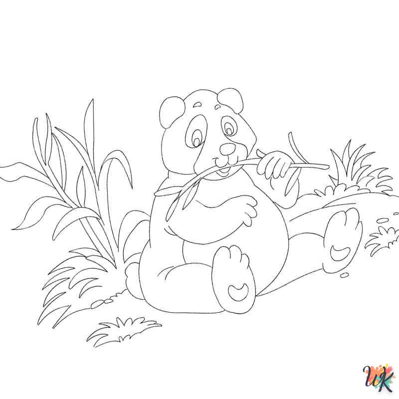 coloriage Panda  en ligne a colorier