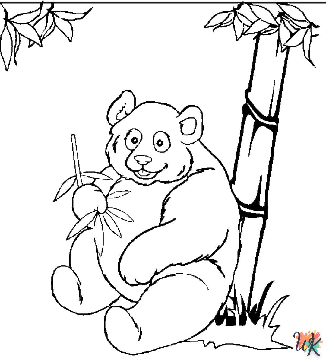 coloriage Panda  à imprimer pour enfant de 7 ans 1
