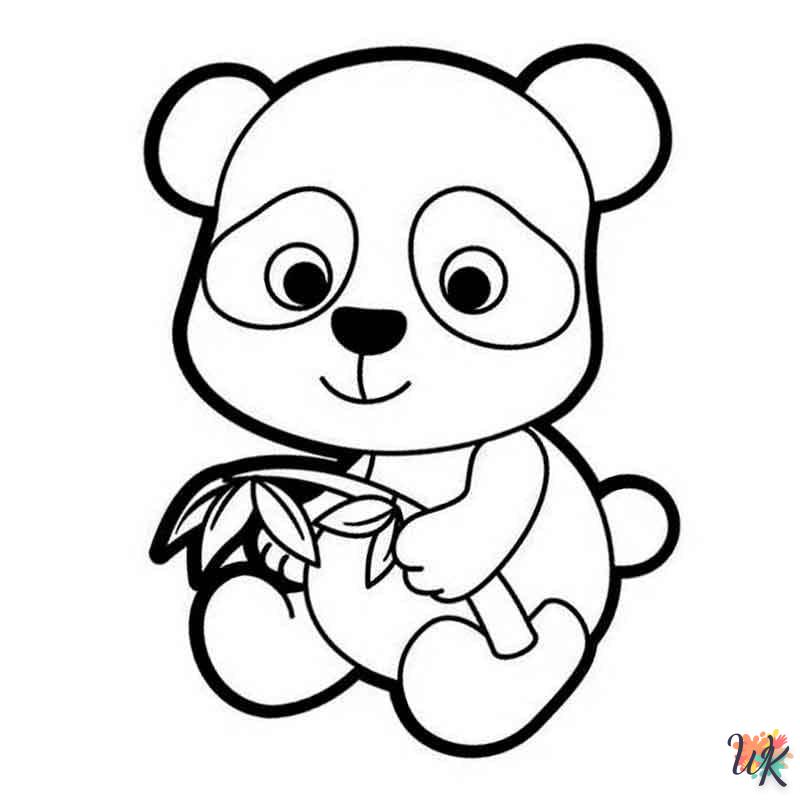 coloriage Panda  enfant à imprimer 1