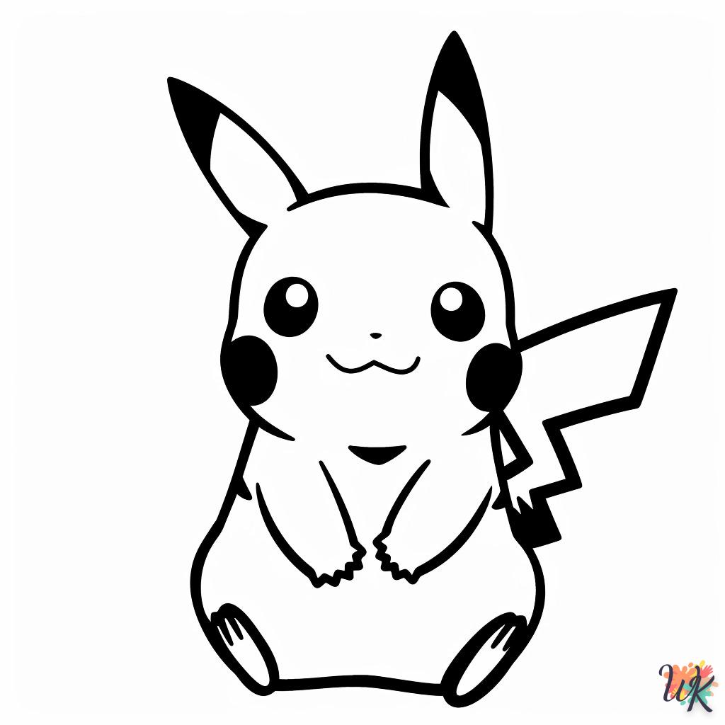coloriage Pikachu  pour enfants à imprimer