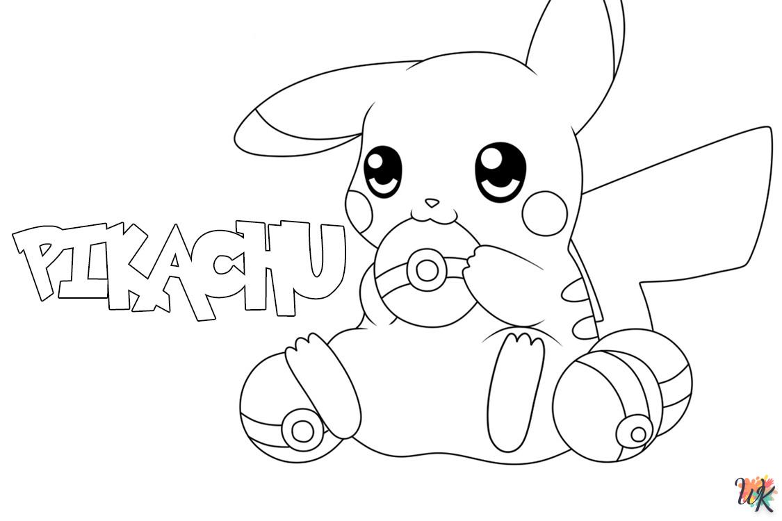coloriage Pikachu  pour enfant gratuit